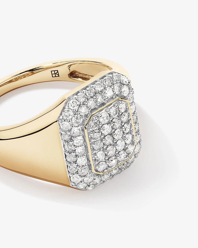 1,00 carat de diamants en grappe en or jaune 10 ct