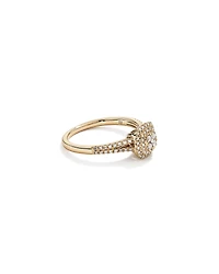 Bague De Fiançailles Halo En Grappe De Diamants En Forme De Poire 0,30 Carat Tw En Or Jaune 10 Carats