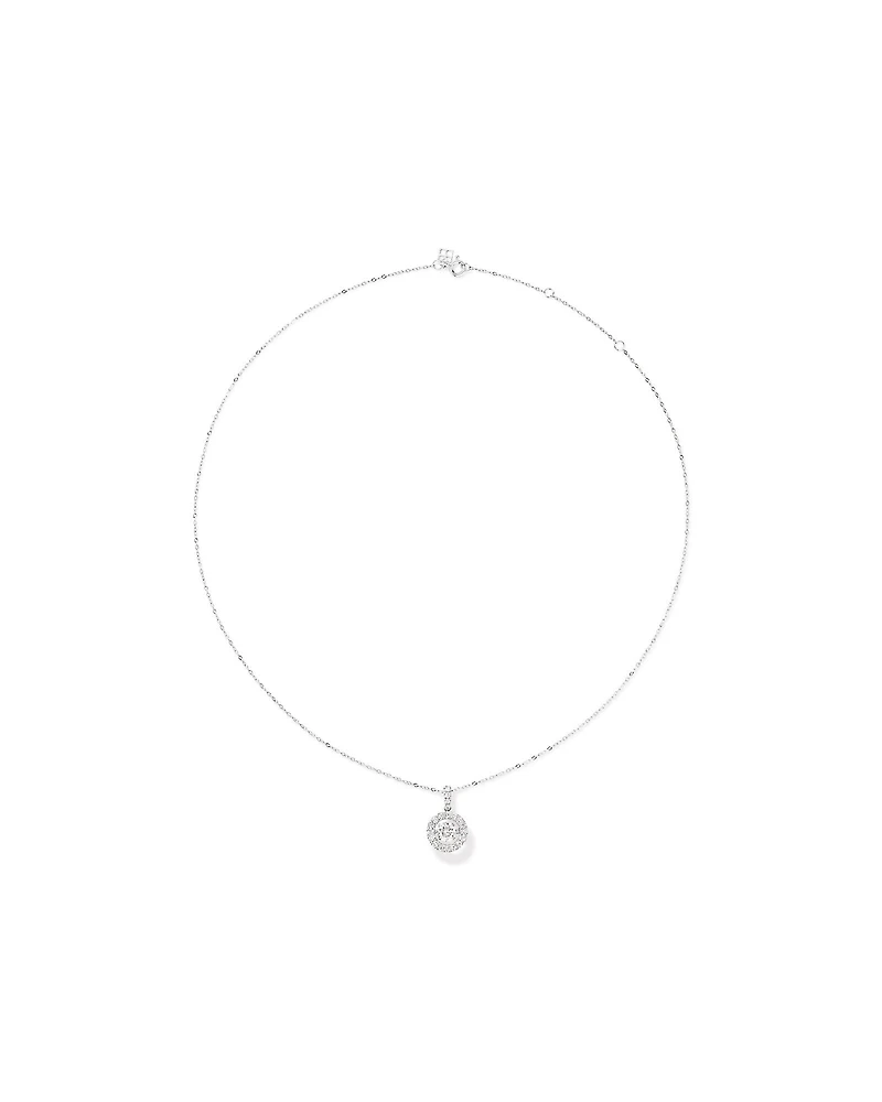 Lume Lab Round Pendant with 1.00 Carat TW of Laboratory-Grown Diamonds in 10kt Gold