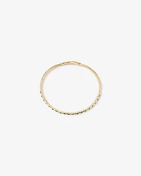 Bracelet flexible ovale avec diamants totalisant 0.35 carat et pierres précieuses saphir bleu en or jaune 10 carats