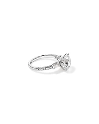 4.59 Carat TW Round Brilliant & Baguette Laboratory-Grown Diamond Engagement Ring in 18kt White Gold