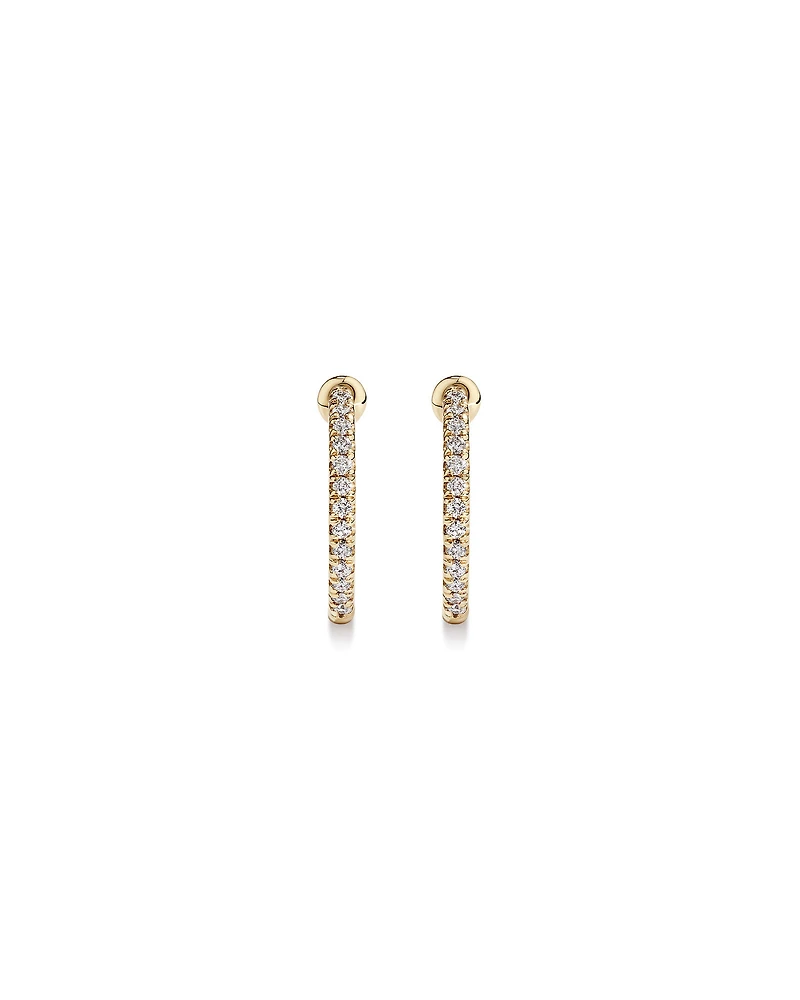 Hoop Earrings With 0.25 Carat TW Of Diamonds 10kt Yellow Gold
