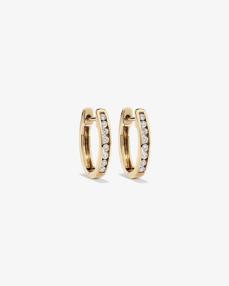 Huggie Earrings with 0.25 Carat TW of Diamonds 10kt Yellow Gold