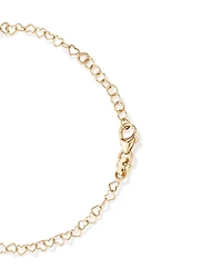 Bracelet à maillons en forme de cœur en or jaune 10 carats