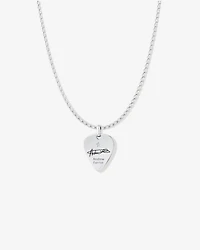 INXS Andrew Farriss Pendentif médiator gravé avec chaîne en argent sterling recyclé