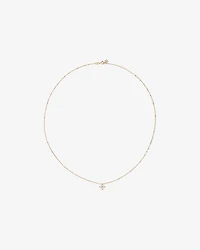 Flower Necklace and Stud Earrings Gift Set with Cubic Zirconia in 10kt Yellow Gold