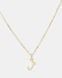 Pendentif « J » en or jaune 10 K
