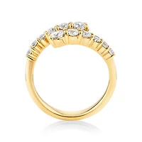 Bypass Ring with 1.00 Carat TW of Diamonds in 10kt Yellow Gold