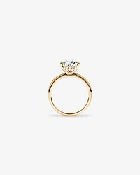 3.10 Carat TW Pear Cut Laboratory-Grown Diamond Solitaire Ring in 18kt Yellow Gold