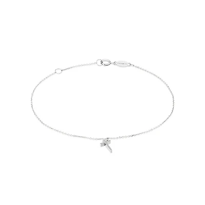 19cm (7.5") T Initial Bracelet in Sterling Silver