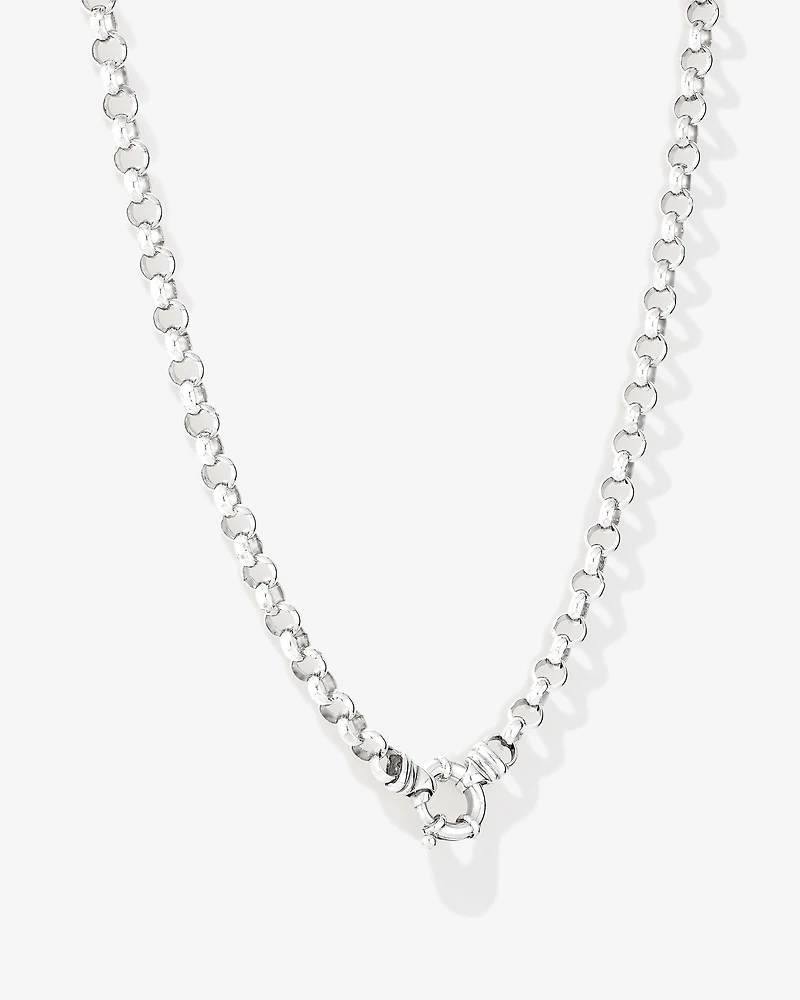 50cm (20") 6.5mm-7mm Width Belcher Chain in Sterling Silver