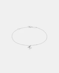 Bracelet à initiale « N » en argent