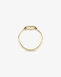 Bague Coeur Ouvert en Or Jaune 10 kt