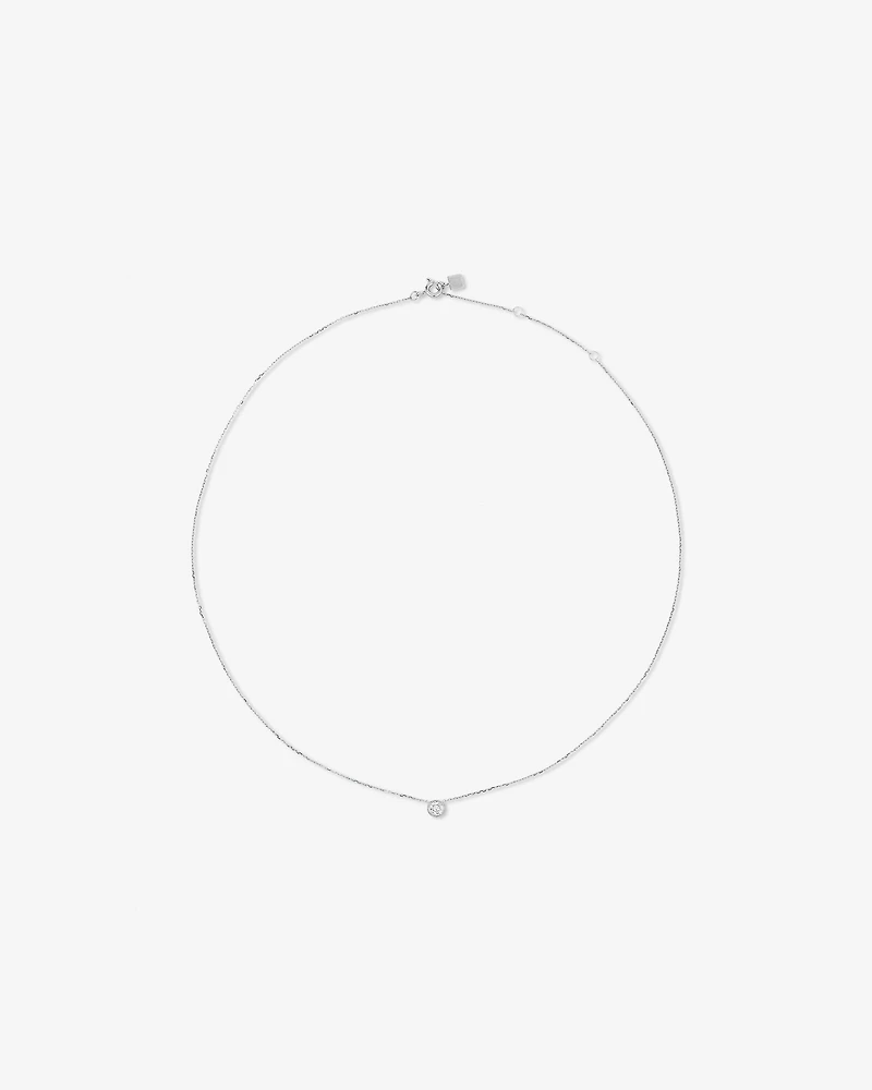 0.25 Carat TW Round Brilliant Diamond Bezel Set Pendant in 18kt Gold