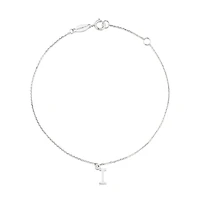 Bracelet à initiale « I » en argent
