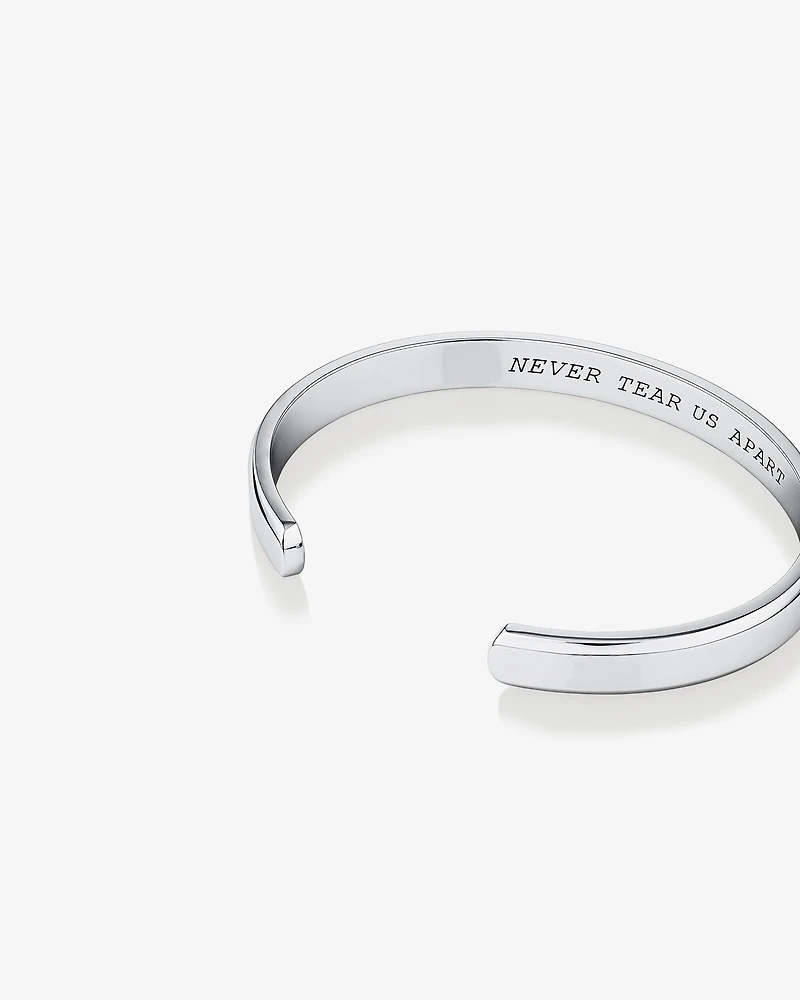 Bracelet Manchette INXS Never Tear Us Apart en Argent Sterling Recyclé