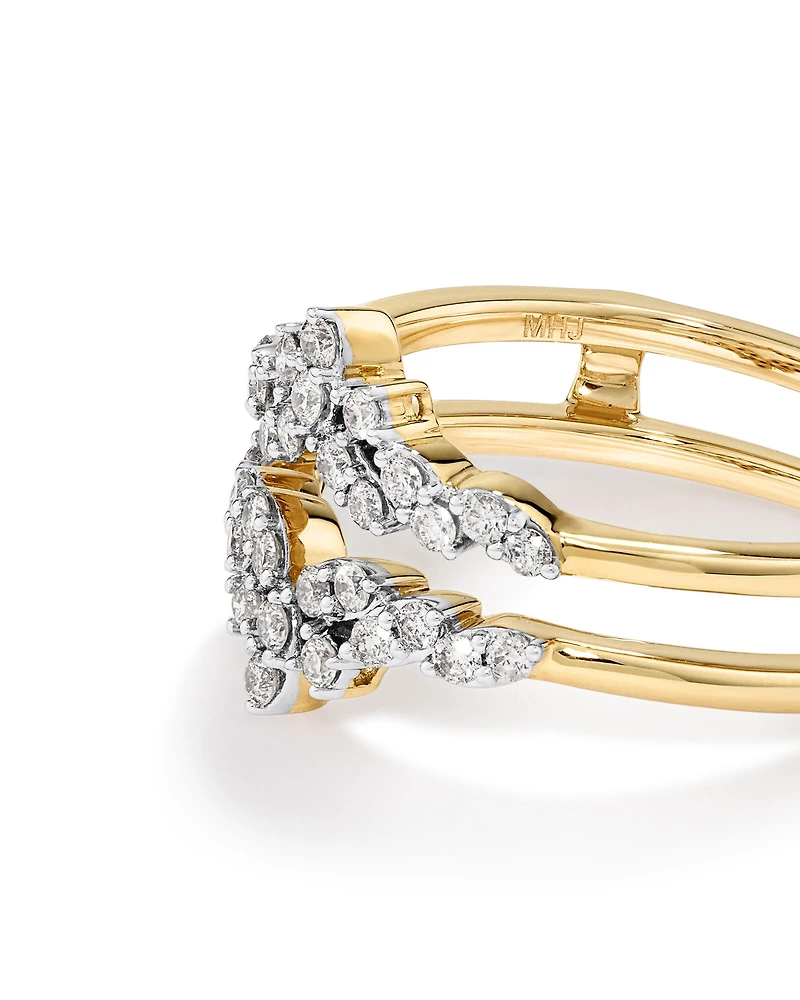 Enhancer Ring with 0.33 Carat TW of Diamonds in 14kt Yellow Gold
