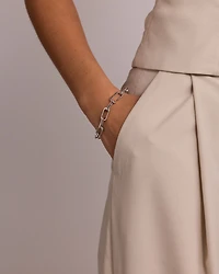 20.5cm (8.1") Alternate Clip Link Bracelet in Sterling Silver