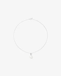 Pendentif à deux rangs avec perle baroque d’eau douce cultivée en argent sterling