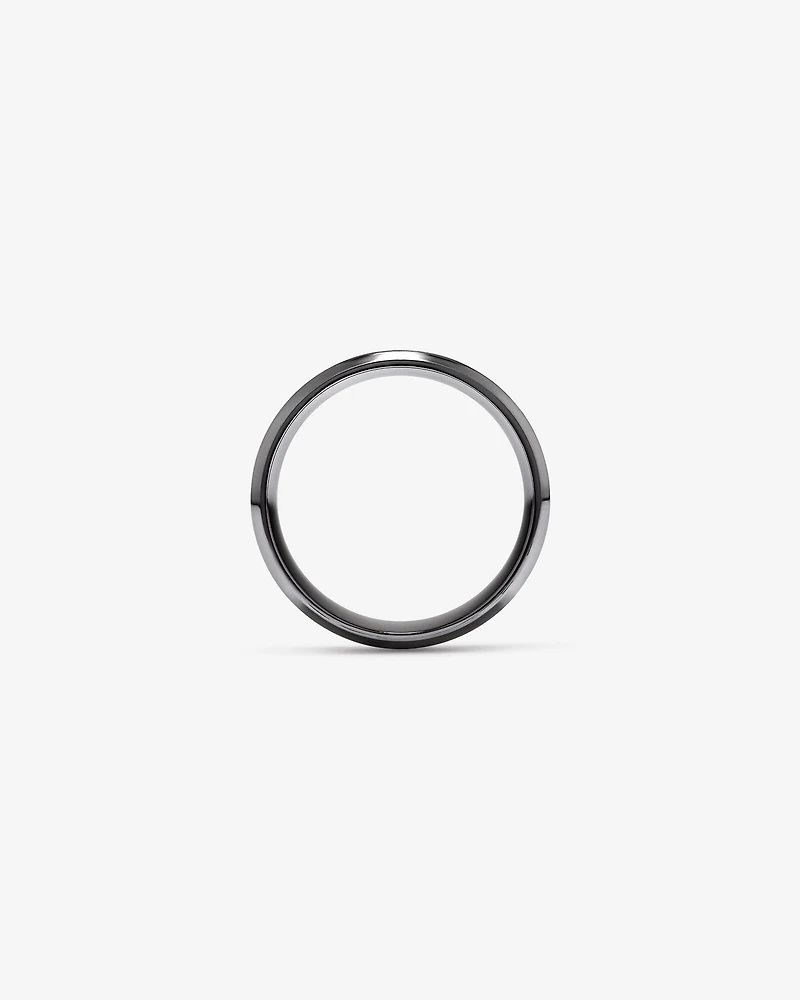 Alliance dôme brossée de 8 mm en tantale et or blanc 10 carats
