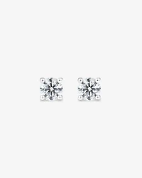 Lume Lab Round Halo Pendant and Stud Earrings Box Set with 0.63 Carat TW of Laboratory-Grown Diamonds in Sterling Silver