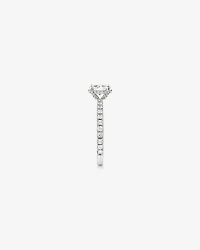 1,00 Carat Poids Total Bague De Fiançailles En Diamant Solitaire Coupe Ovale Avec Pavé Caché Et Halo, En Platine
