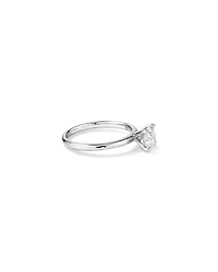 Bague De Fiançailles Solitaire En Diamant De Laboratoire Rond Brillant De 1 Carat Poids Total En Or Blanc 14 Carats