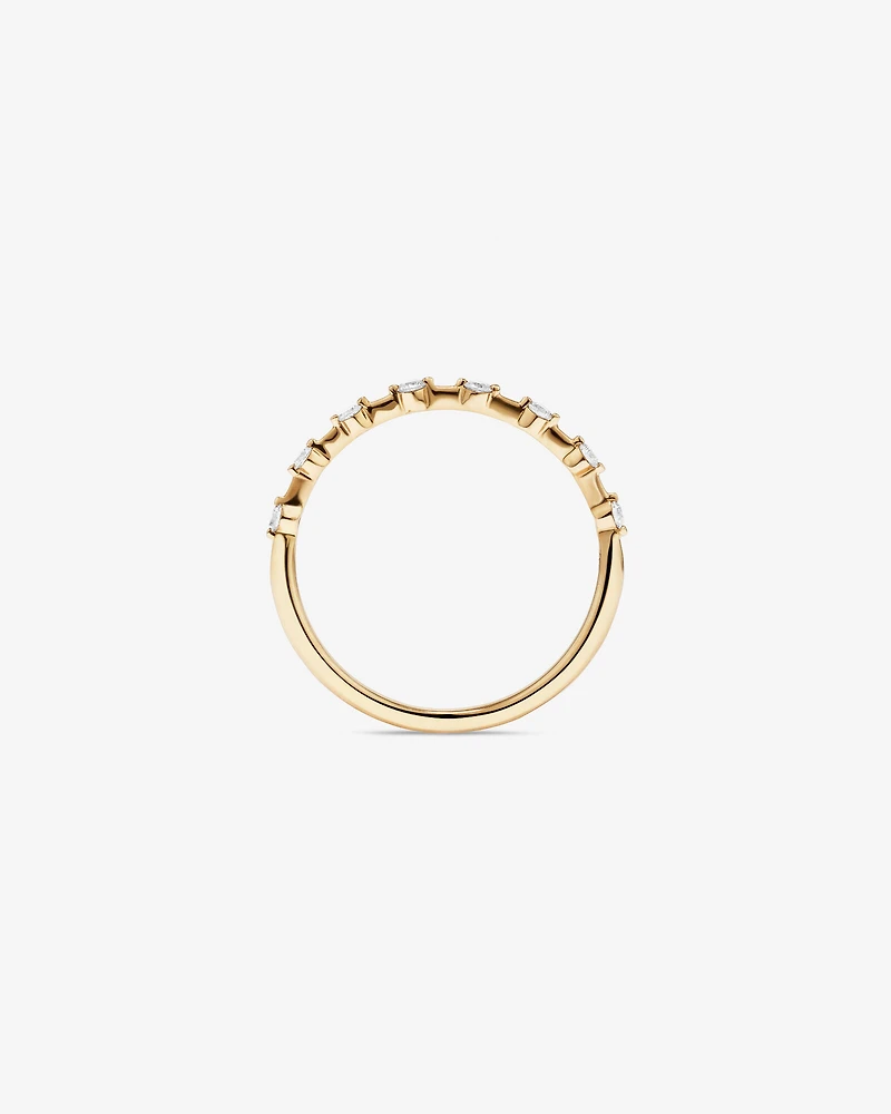 Alliance en or jaune 14 carats avec diamant de 0,15 carat