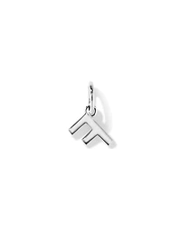 Pendentif initiale lettre F en argent sterling