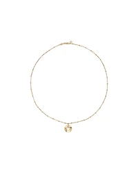 Collier pendentif cercle ouvert Sunray en or jaune 10 kt