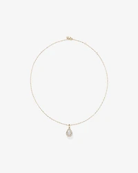 Lume Lab Pear Pendant with 1.00 Carat TW of Laboratory-Grown Diamonds in 10kt White Gold