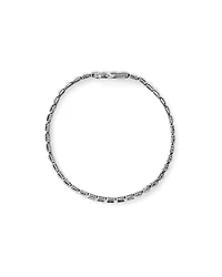Men's 0.50 Carat TW Black and White Diamond Tennis Bracelet in Sterling Silver