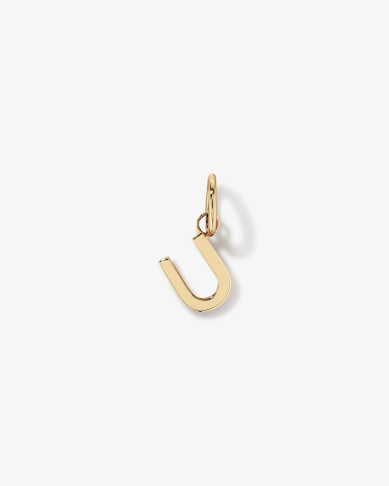 Pendentif initiale "U" en or jaune 10 carats