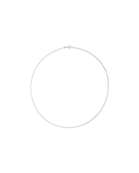 55cm (22") 1-1.5mm Width Fine Curb Chain Necklace in Sterling Silver