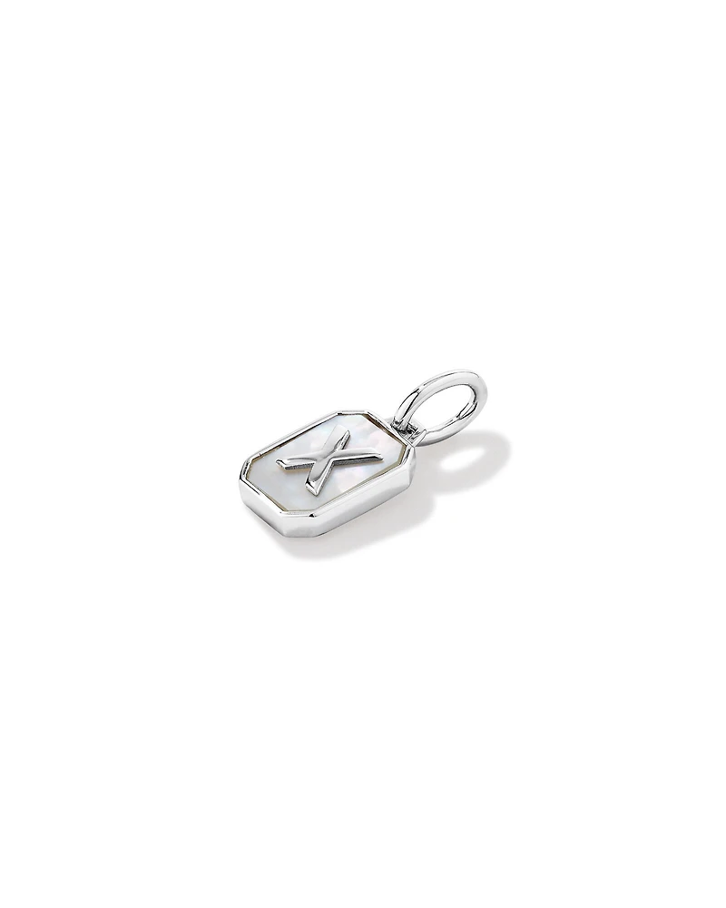 Pendentif initiale Lettre en nacre et argent sterling