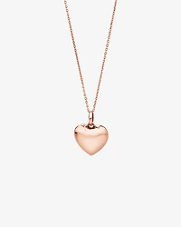 Pendentif à cœur bombé en or rose 10 K