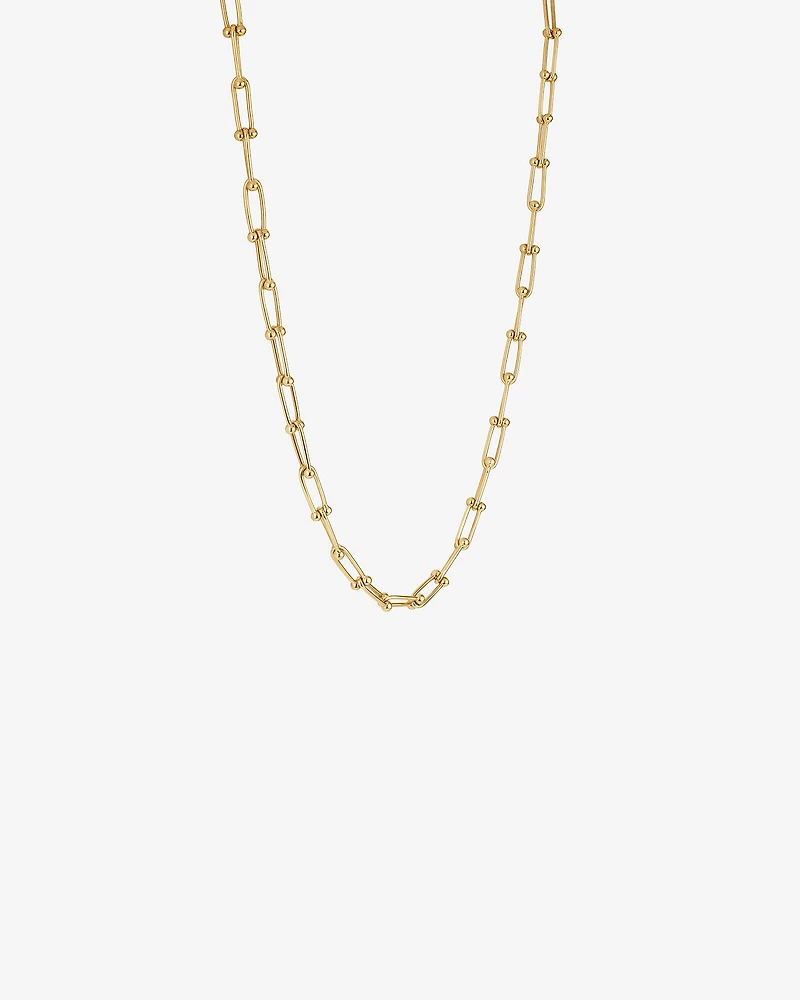 Chaîne de maillons boule et ovales en or jaune 10 carats