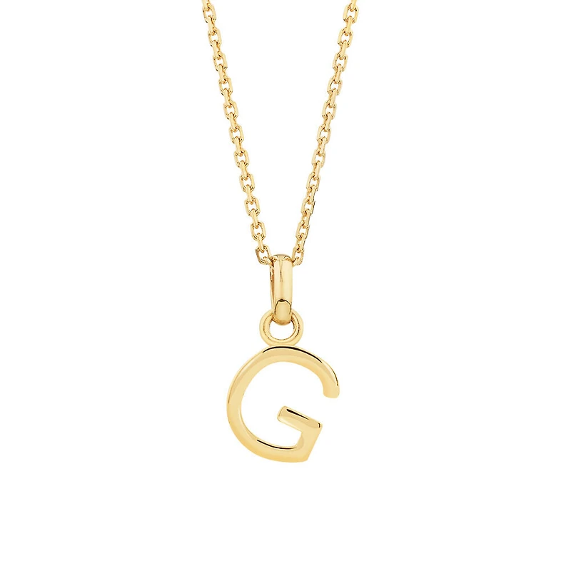 Pendentif « G » en or jaune 10 K