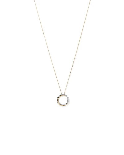 Collier pendentif croisé TW avec diamants TW de 0,11 carat en argent sterling et or jaune 10 carats