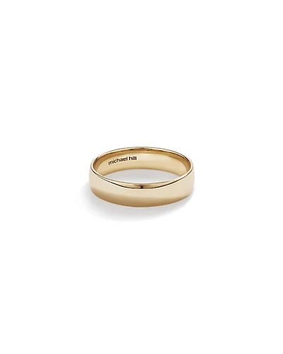 5mm Lite Half Round Wedding Band in 10kt Yellow Gold