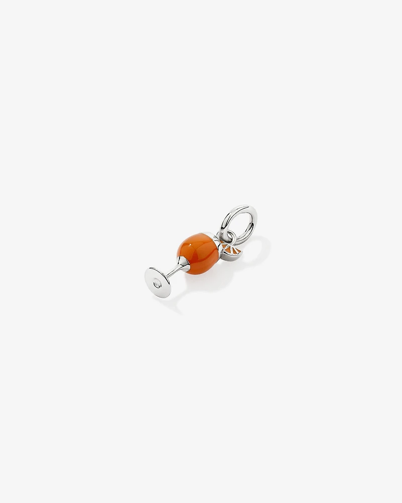 Pendentif Spritz en Argent Sterling avec Émail Orange
