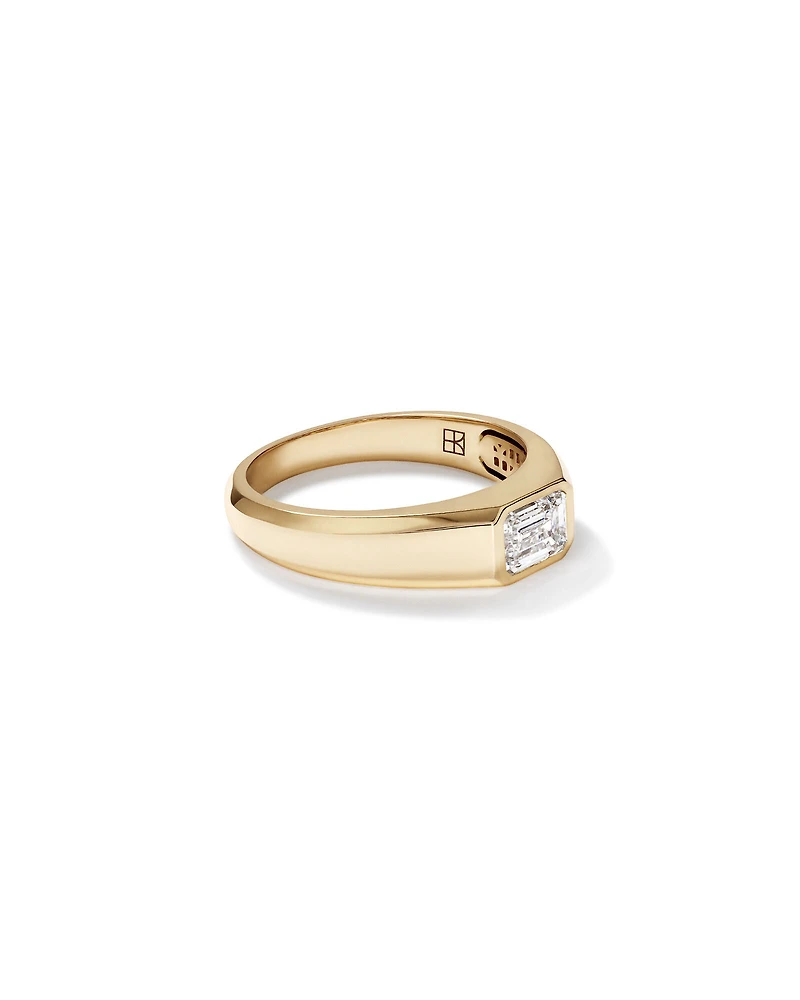 Bague Solitaire avec Diamant de Laboratoire de 1,00 Carat TW en Or Jaune 14 Carats