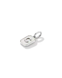 Letter C Mother of Pearl Initial Pendant in Sterling Silver
