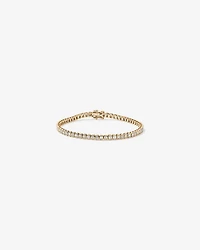 LAB. Tennis Bracelet with 2.95 Carat TW Emerald Cut Laboratory-Grown Diamonds in 10kt Yellow Gold