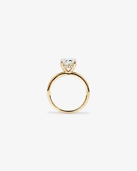 3.10 Carat TW Oval Cut Laboratory-Grown Diamond Solitaire Ring in 18kt Yellow Gold