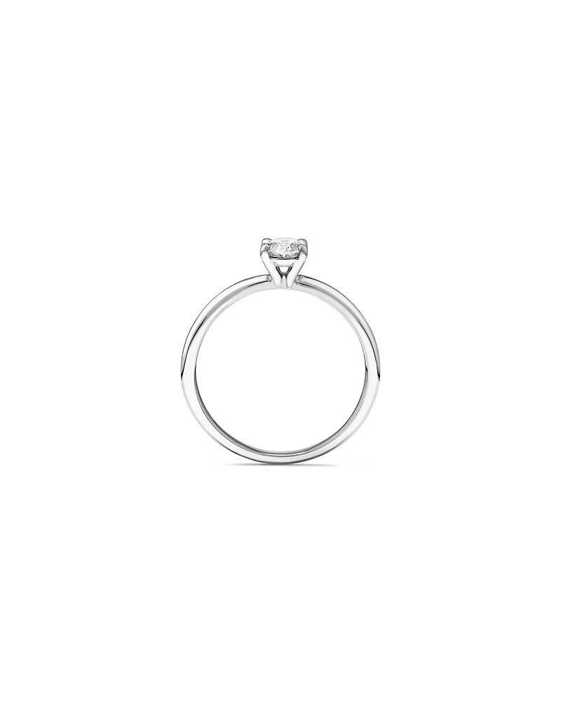 Bague de fiançailles solitaire avec 0,50 carat TW de diamants en or blanc 18kt