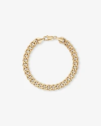 23cm (9") 9mm Semi-Solid Diamond Cut Curb Bracelet in 10kt Yellow Gold