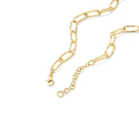 Diamond Cut Oval Twist Link Chain in 10kt Yellow Gold