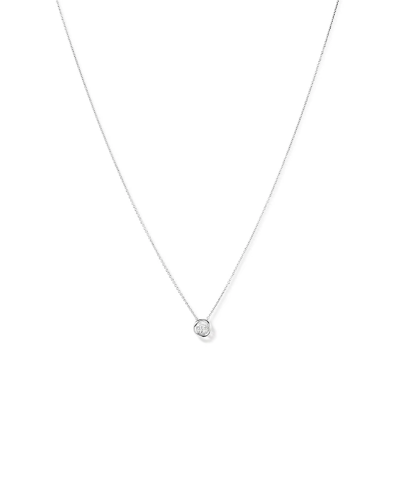 Lume Lab Round Pendant with 0.10 Carat TW of Laboratory-Grown Diamonds in Sterling Silver