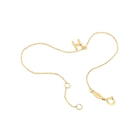 Collier à pendentif initiale H en or jaune 10 K